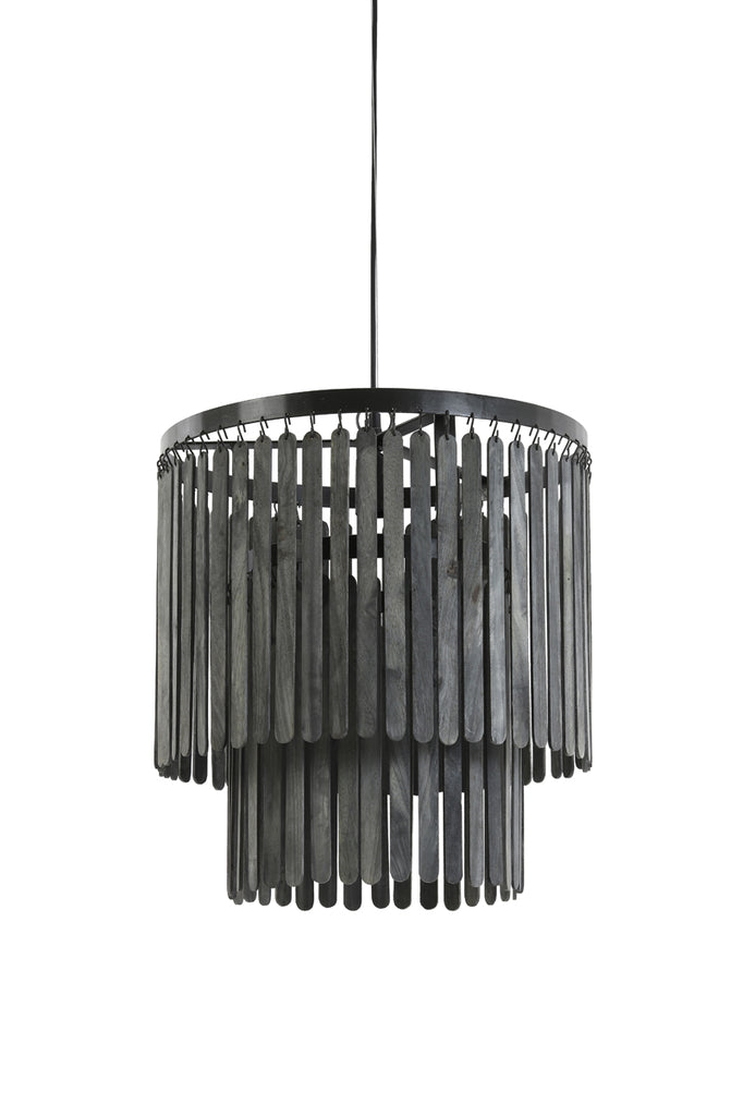 Hanging lamp 45x43 cm GULARO wood matt black