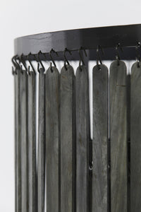 Hanging lamp 60x43 cm GULARO wood matt black