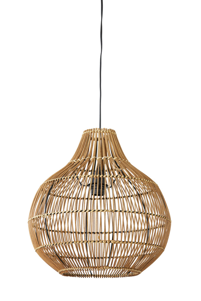 Hanging lamp 40x41,5 cm PACINO rattan dark brown