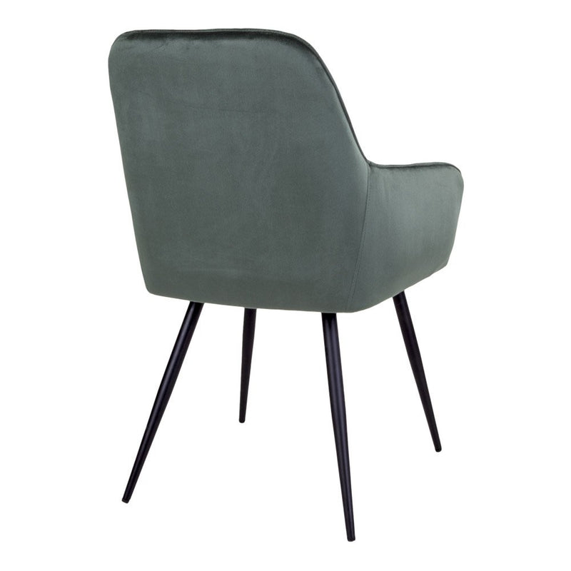 Harbo Dining Chair - Chair in green velvet - set of 2