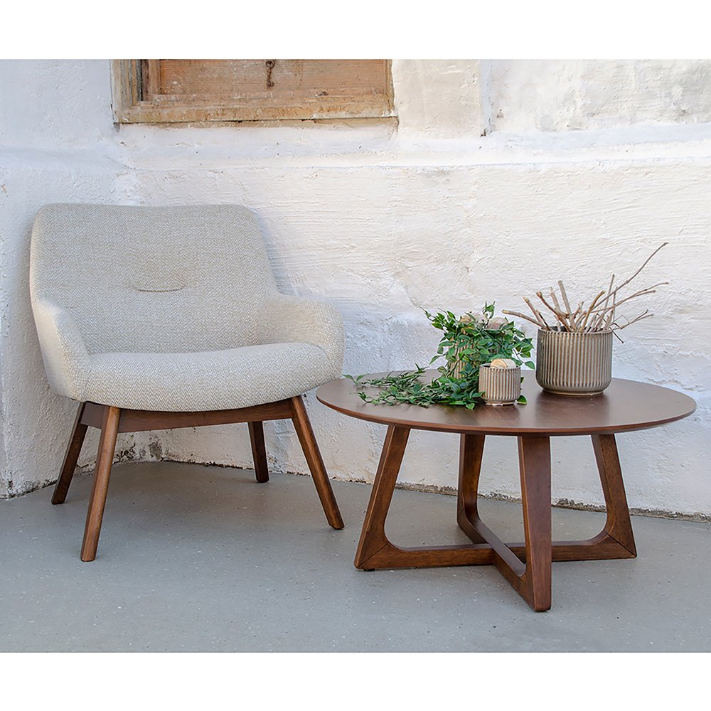 Hellerup Coffee Table - Coffee table in walnut veneer Ã˜ 75 cm