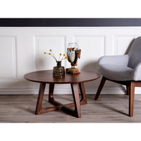 Hellerup Coffee Table - Coffee table in walnut veneer Ã˜ 75 cm