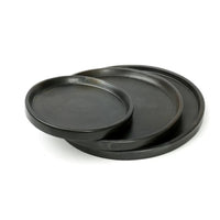 The Terracotta Burned Plate - Black - L