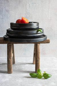 The Terracotta Burned Plate - Black - S