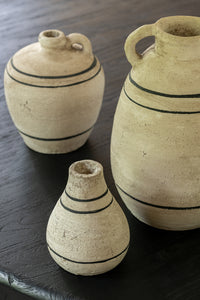 Jug Stripe Terracotta Beige/Black Small