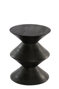 Side table 40x50 cm LARUS mango wood matt black