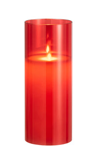 Ledlamp Shining Glass Red Large