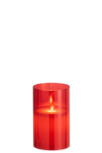 Ledlamp Shining Glass Red Small