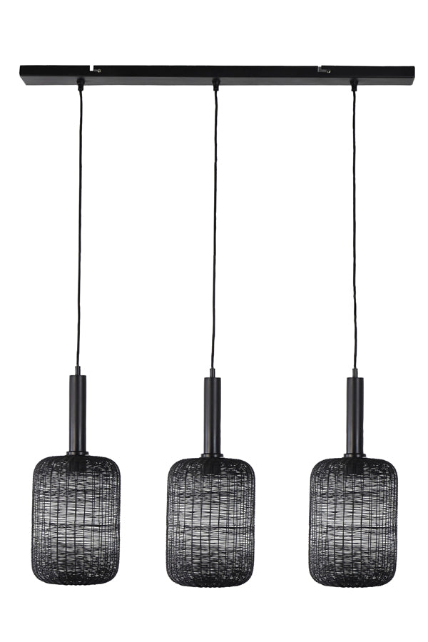 Hanging lamp 3L 100x22x55 cm LEKANG matt black