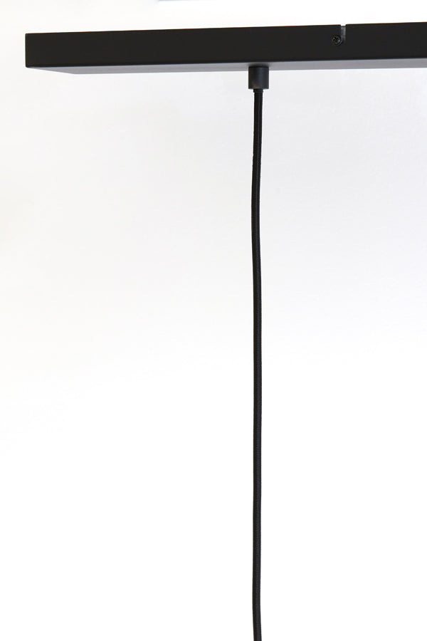 Hanging lamp 3L 100x22x32 cm LEKAR black+smoked glass