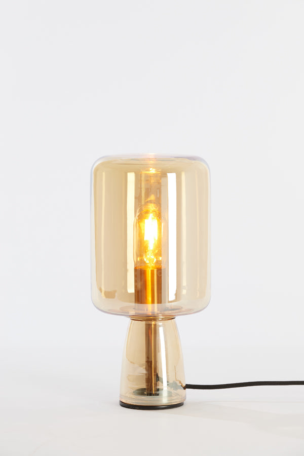 Table lamp 16x32 cm LOTTA glass amber+gold