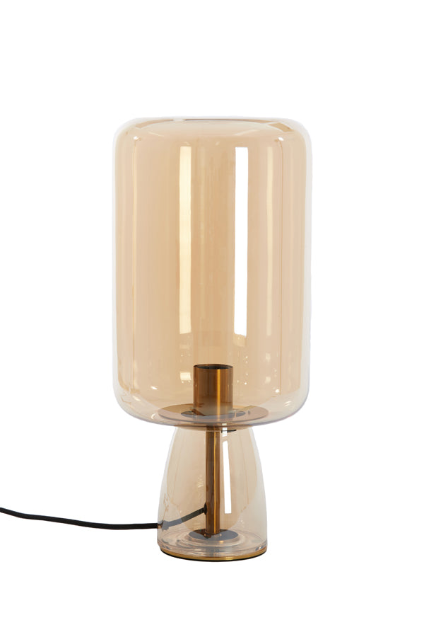 Table lamp 21x45 cm LOTTA glass amber+gold