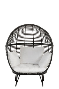 Lounge Chair Oval Steel Black