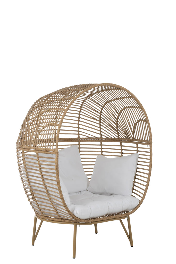 Lounge Chair Oval Steel Natural