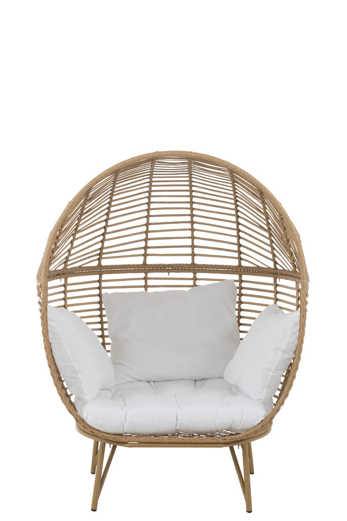 Lounge Chair Oval Steel Natural