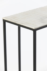 Side table 48x26x60 cm MACY nickel