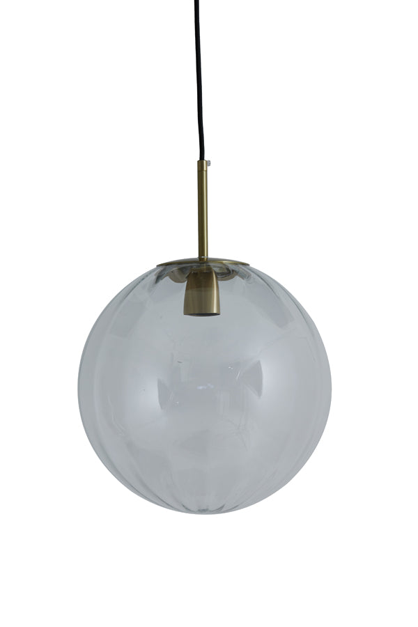 Hanging lamp 30 cm MAGDALA glass clear+gold