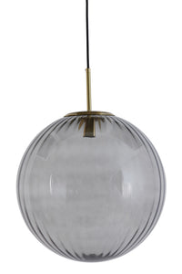 Hanging lamp 48 cm MAGDALA glass light grey+gold