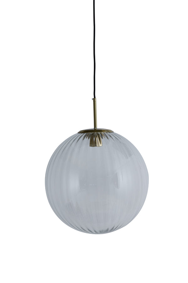 Hanging lamp 40 cm MAGDALA glass light grey+gold