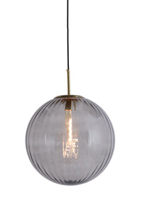 Hanging lamp 40 cm MAGDALA glass light grey+gold