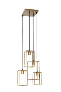 Hanging lamp 4L 35x32x57 cm MARLEY antique gold