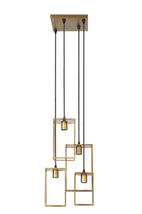 Hanging lamp 4L 35x32x57 cm MARLEY antique gold