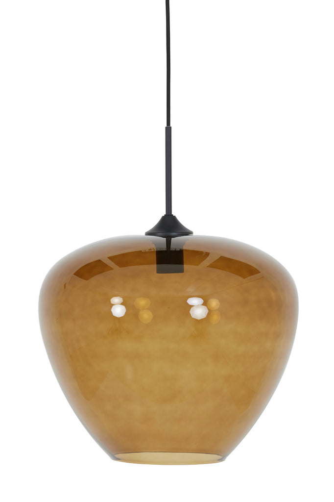 Hanging lamp 40x34 cm MAYSON glass brown+black