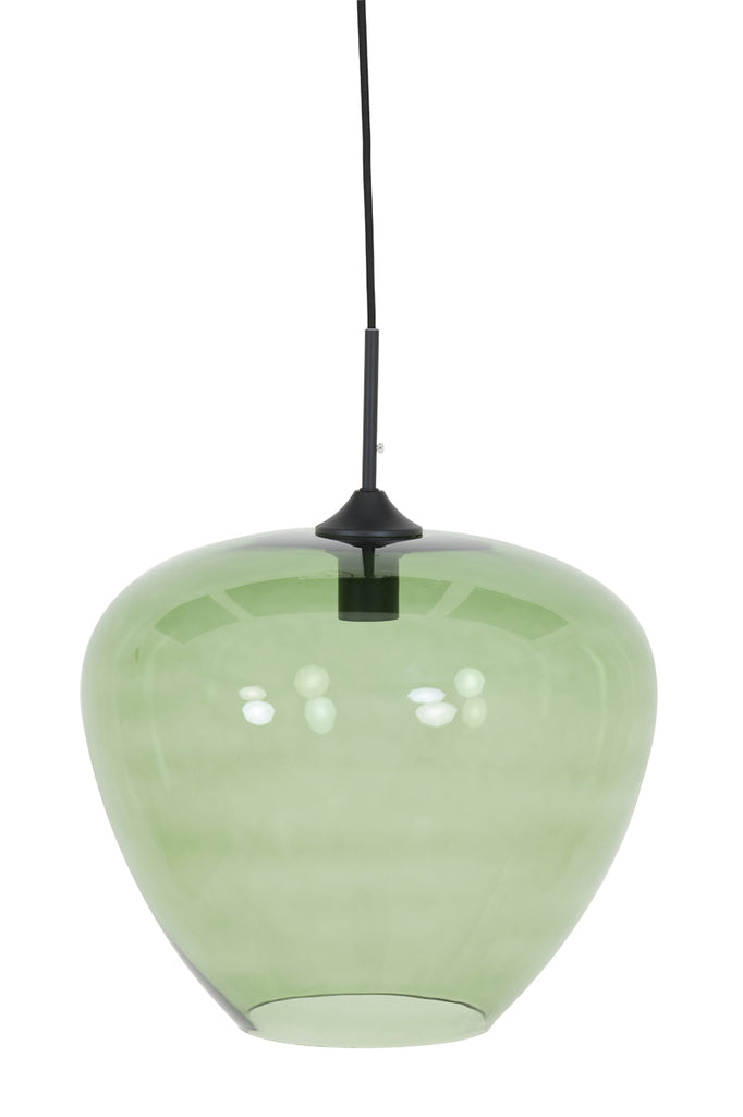 Hanging lamp 40x34 cm MAYSON glass green+matt black