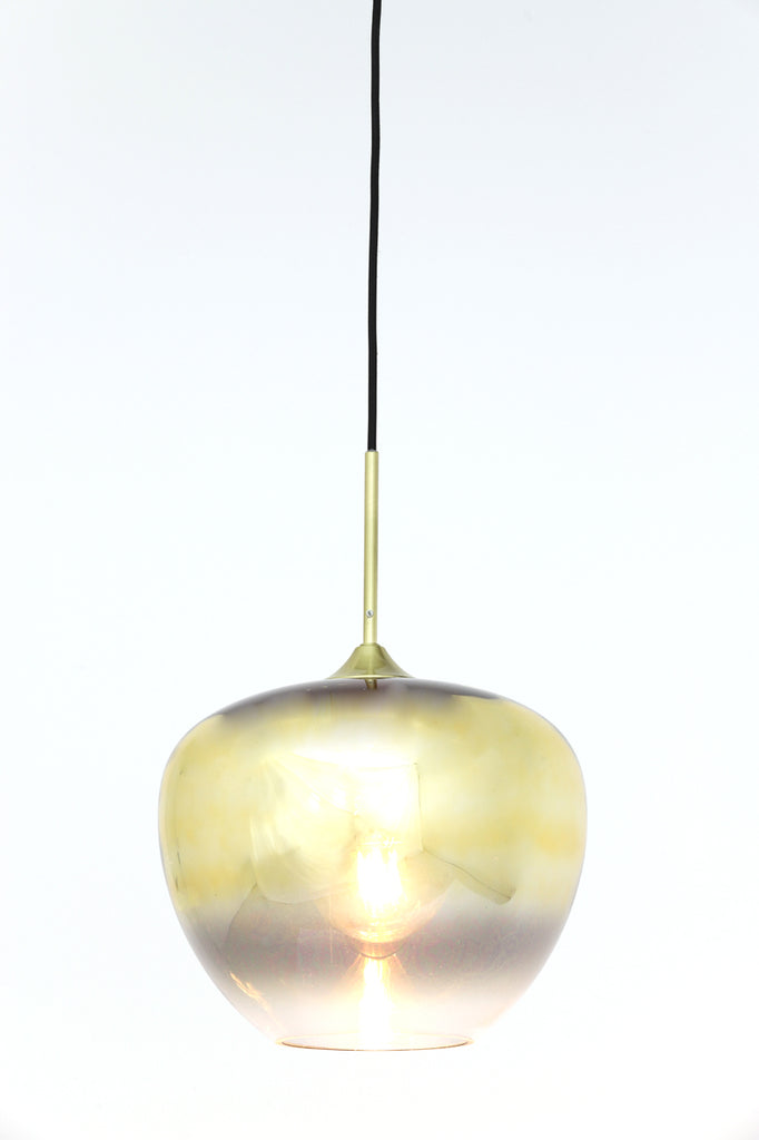 Hanging lamp 30x25 cm MAYSON glass gold-clear+gold