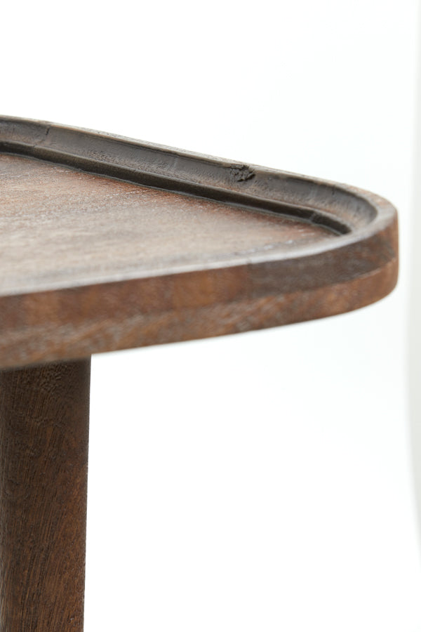 Side table 65x45x38 cm MAZABE wood matt russet