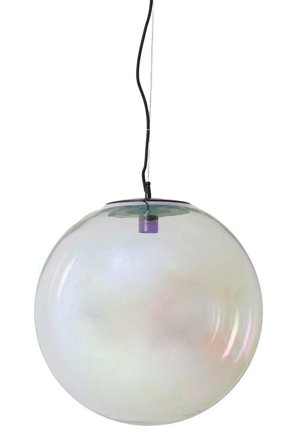 Hanging lamp 48 cm MEDINA glass rainbow+black