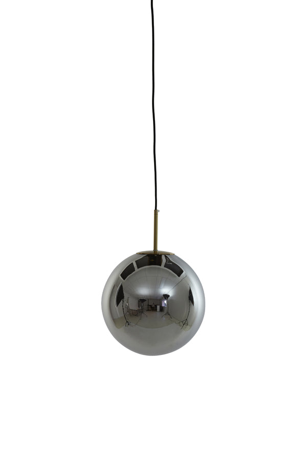 Hanging lamp 30 cm MEDINA antique bronze+smoked glass