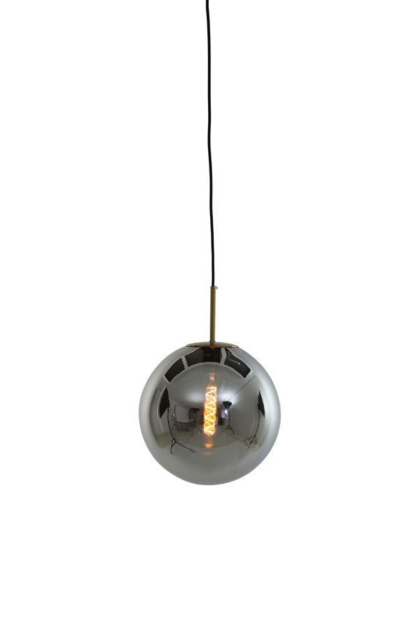 Hanging lamp 30 cm MEDINA antique bronze+smoked glass