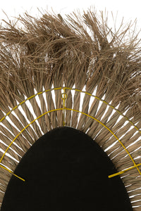 Mirror Oval Braided Grass Natural