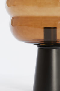 Table lamp 30x46 cm MISTY glass brown+matt black