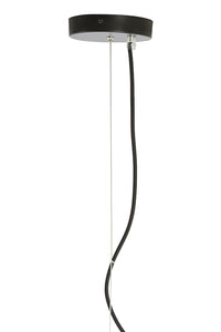 Hanging lamp 45x48 cm MISTY smoked glass+matt black