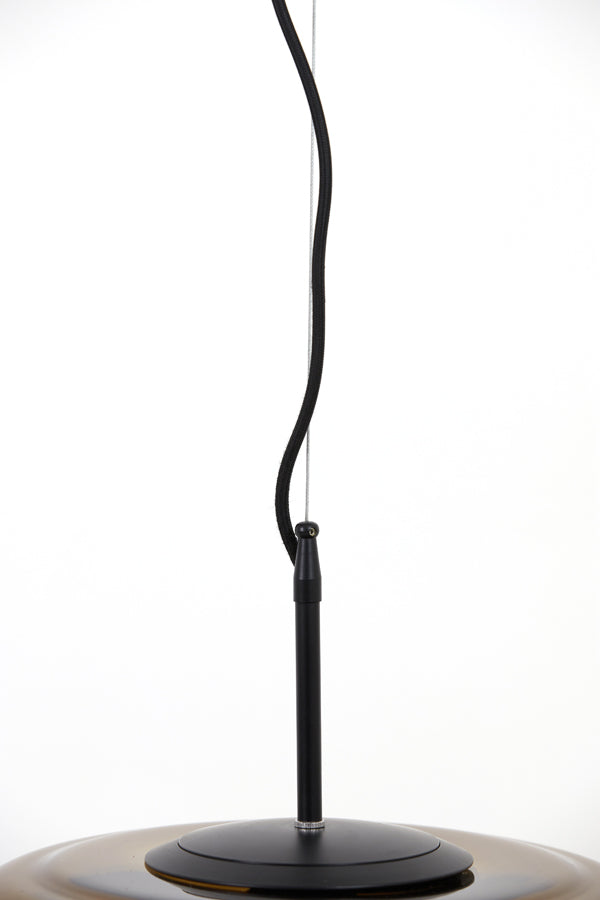 Hanging lamp 45x48 cm MISTY glass brown+matt black