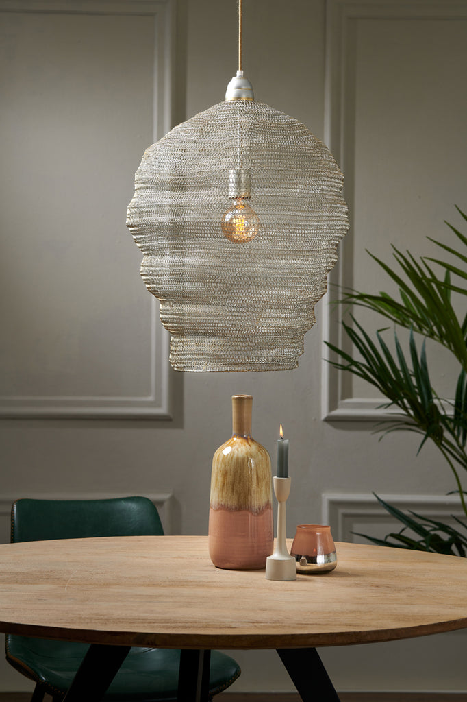 Hanging lamp 45x60 cm NIKKI wire light gold