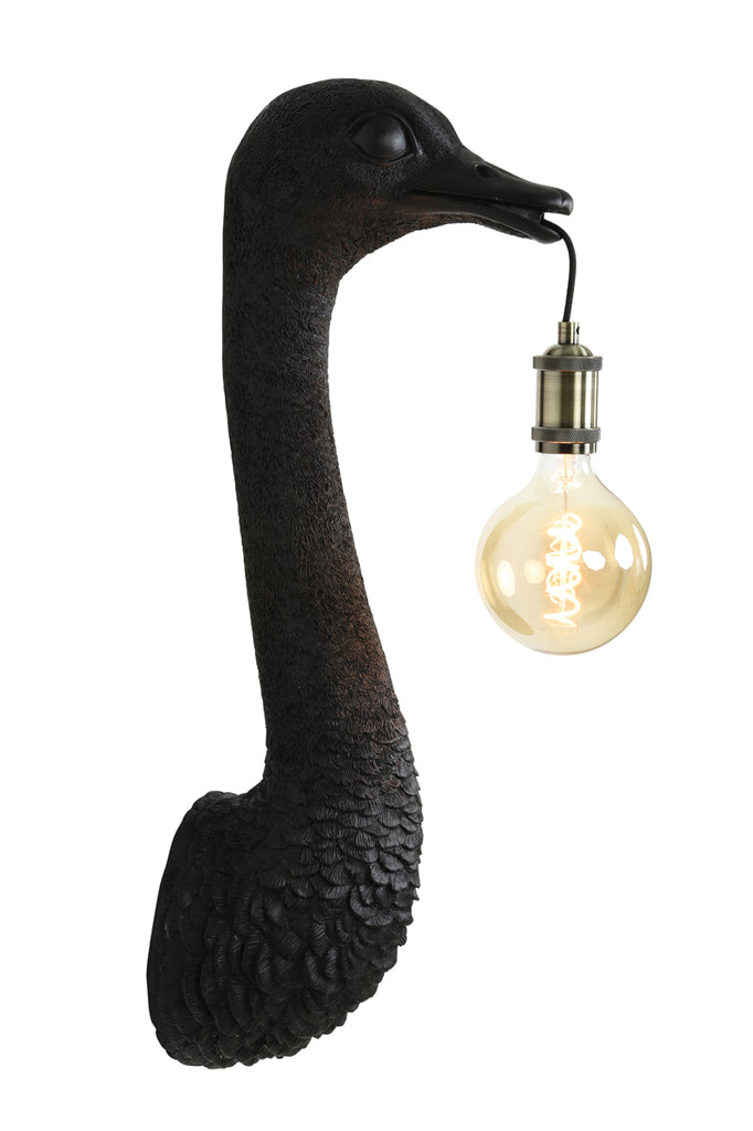 Wall lamp 25x19x72 cm OSTRICH matt black