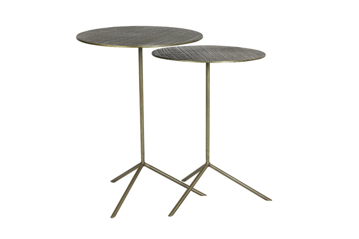 Side table S/2 36x48+39x52 cm PELARCO antique bronze