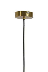 Hanging lamp 40x17 cm PLEAT glass brown+gold