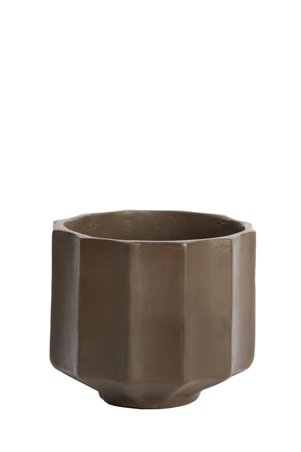 Pot deco 21x18 cm SALOU brown