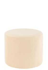 Pouf Corduroy Velvet Creme