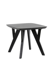 Side table 50x50x42 cm QUENZA acacia wood matt black