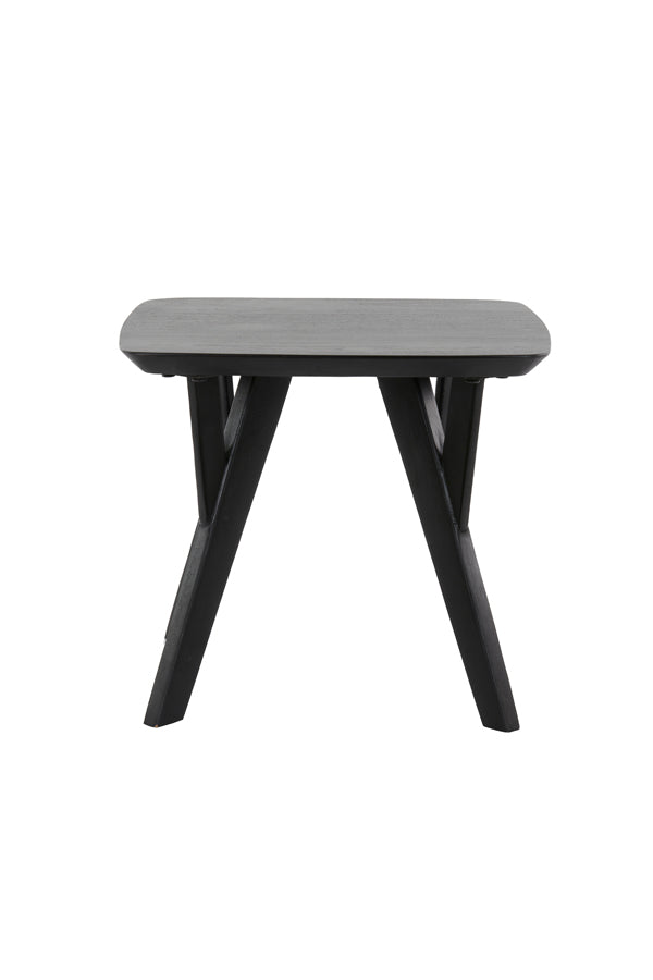 Side table 50x50x42 cm QUENZA acacia wood matt black