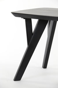 Side table 50x50x42 cm QUENZA acacia wood matt black