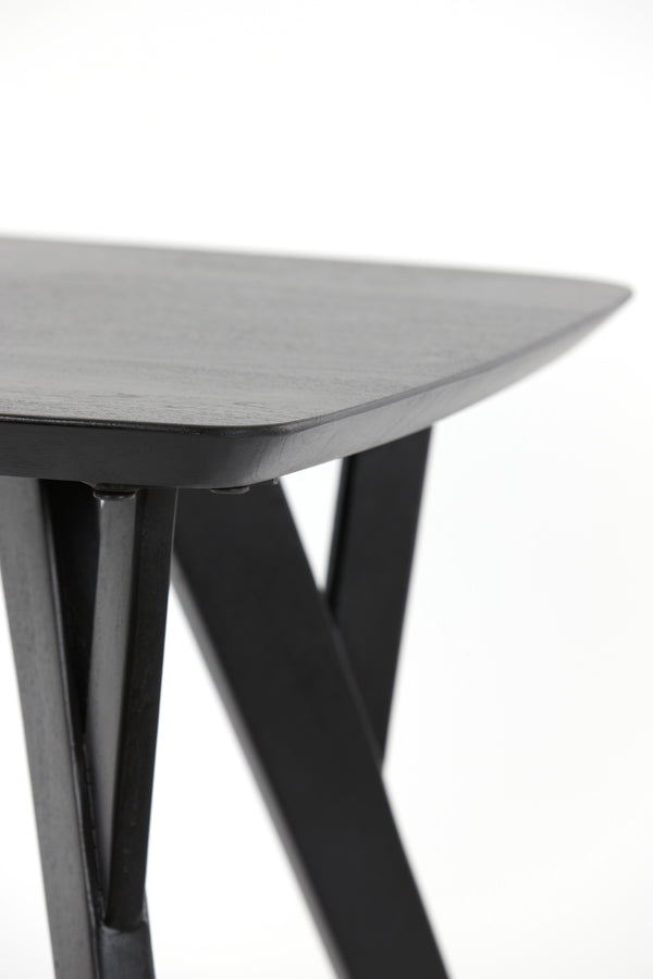 Side table 50x50x42 cm QUENZA acacia wood matt black