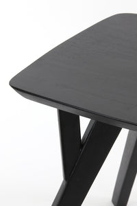 Side table 50x50x42 cm QUENZA acacia wood matt black