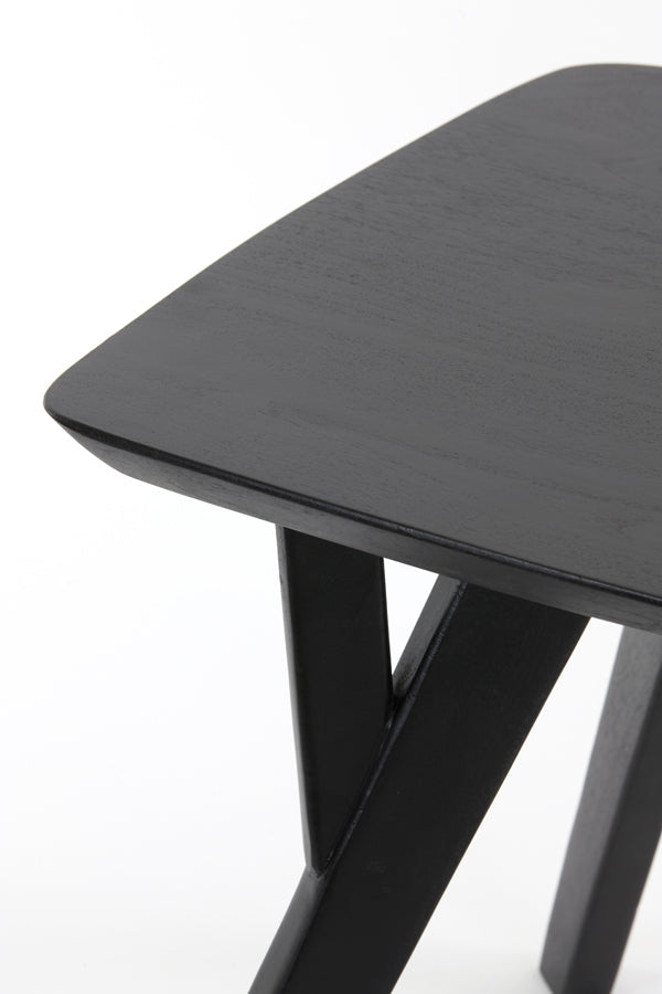 Side table 50x50x42 cm QUENZA acacia wood matt black