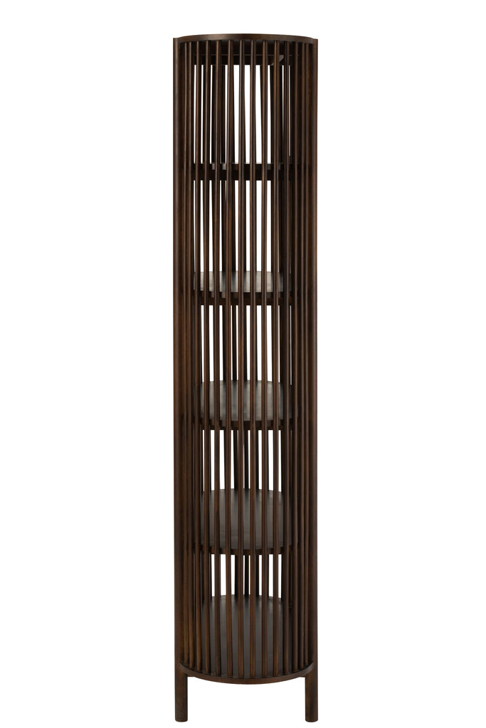 Rack Conie 5 Shelves Mango Wood Dark Brown